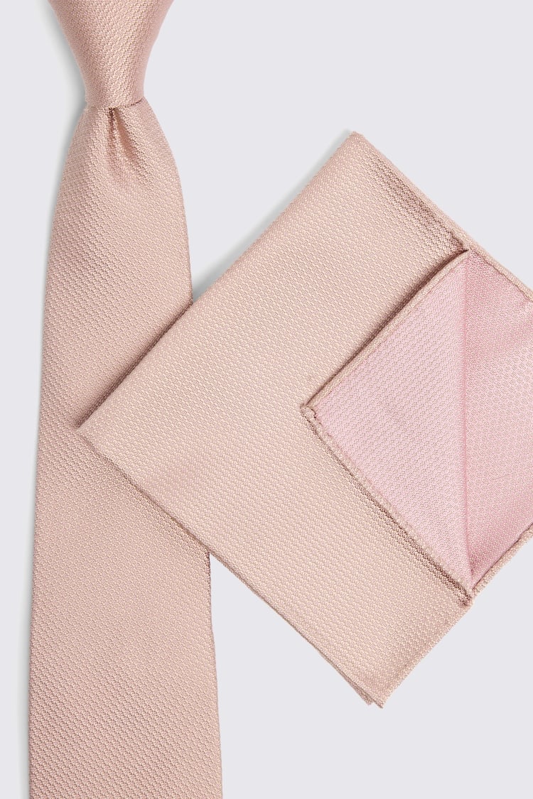 Dusty Pink Silk Semi Plain Tie