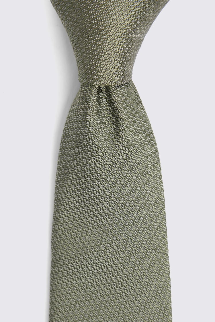 Sage Silk Semi Plain Tie