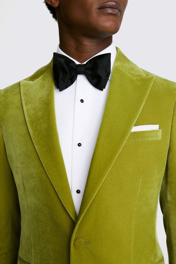 Slim Fit Lime Velvet Jacket 