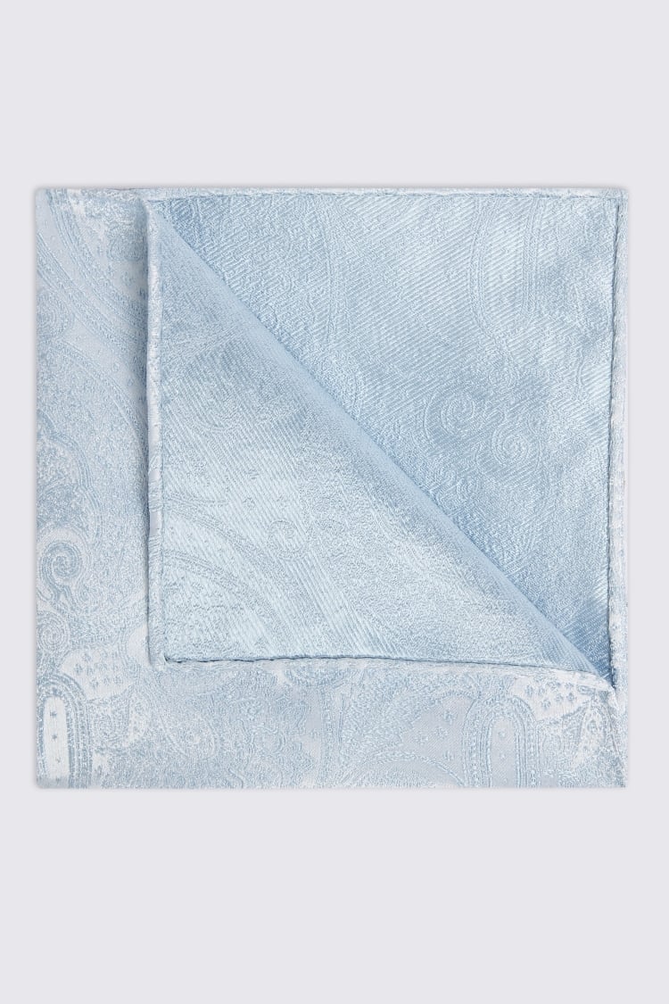 Sky Wedding Paisley Pocket Square