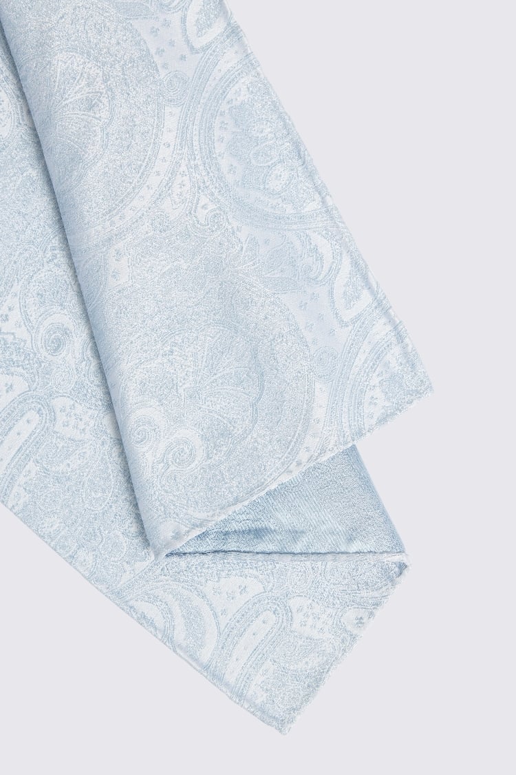 Sky Wedding Paisley Pocket Square