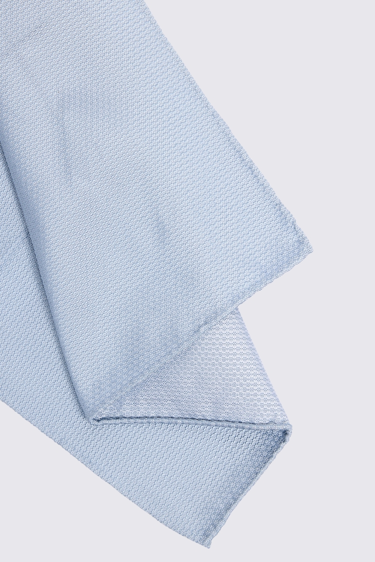 Sky Silk Semi-Plain Pocket Square