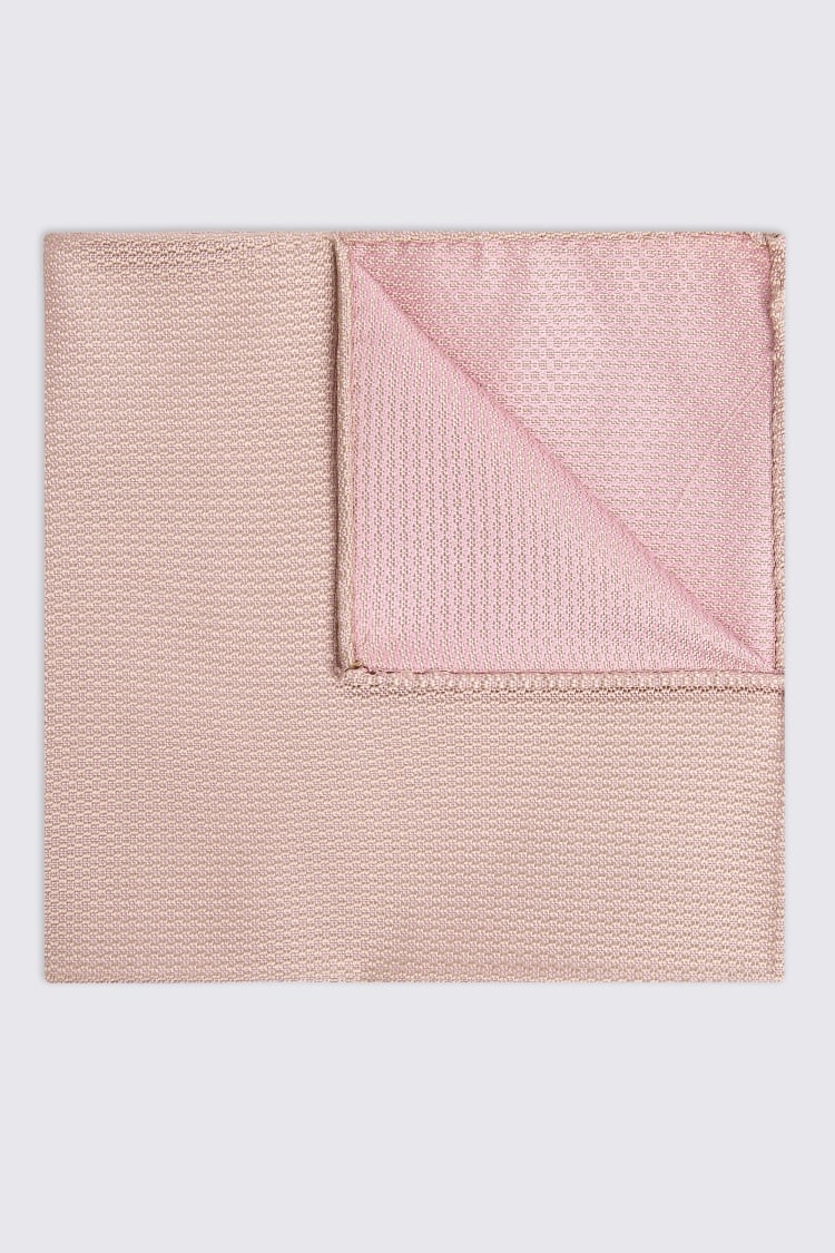 Dusty Pink Silk Semi-Plain Pocket Square