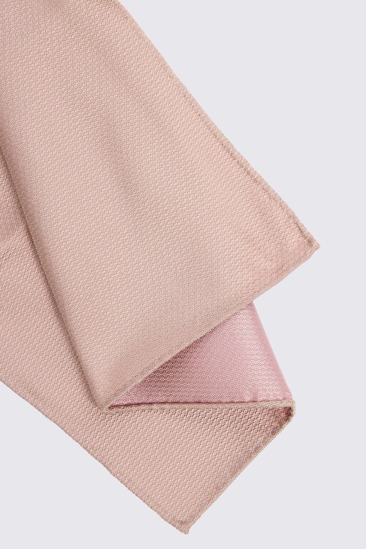 Dusty Pink Silk Semi-Plain Pocket Square