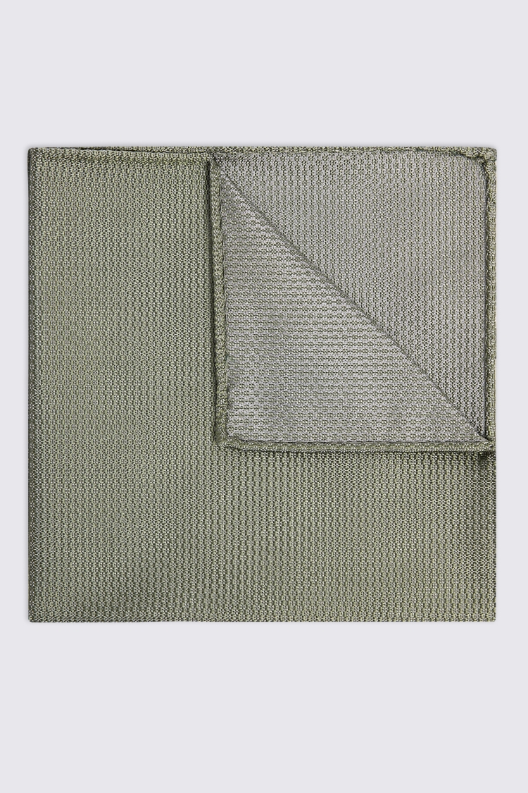 Sage Silk Semi-Plain Pocket Square