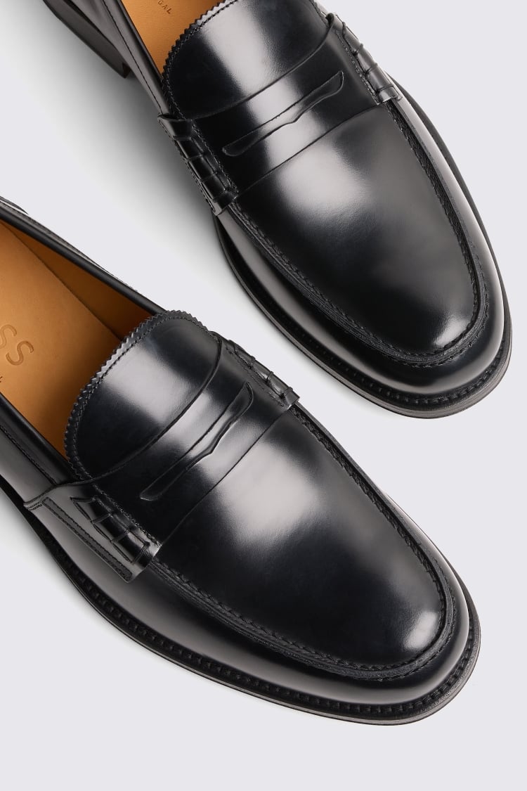 Black Leather Loafers