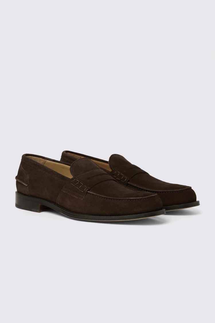 Brown Suede Loafers