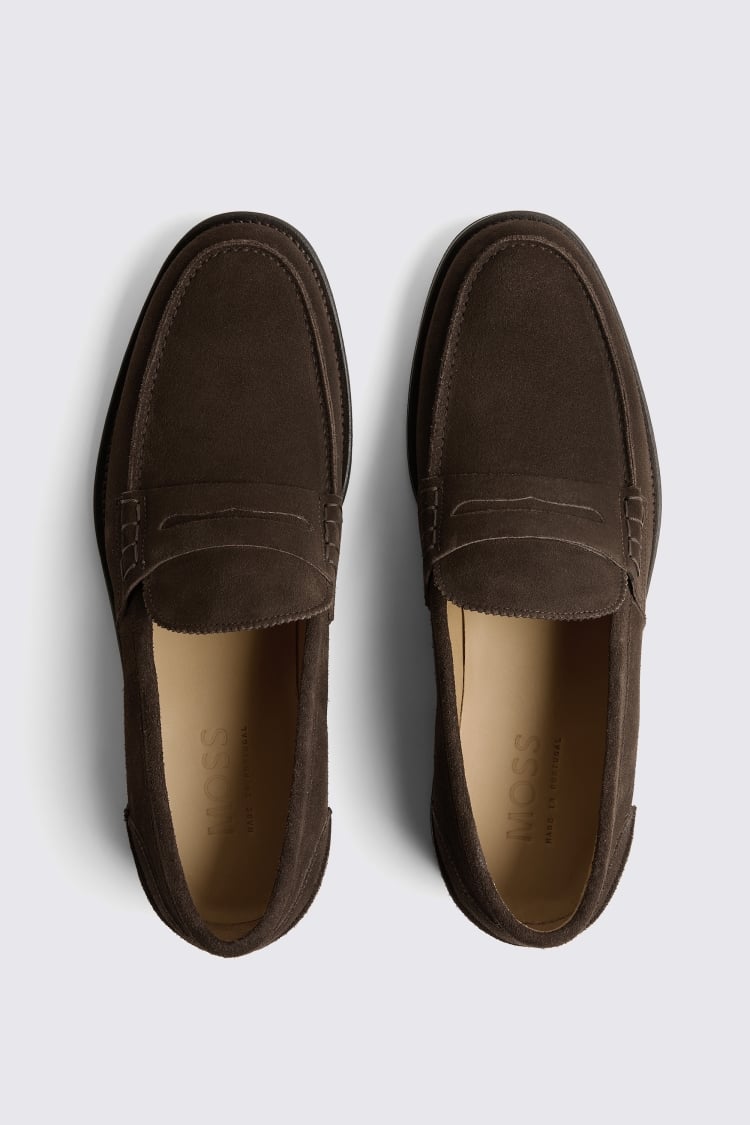 Brown Suede Loafers