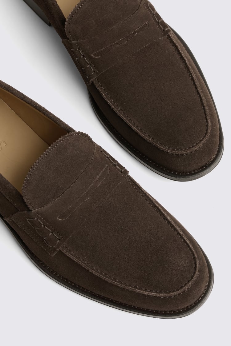 Brown Suede Loafers