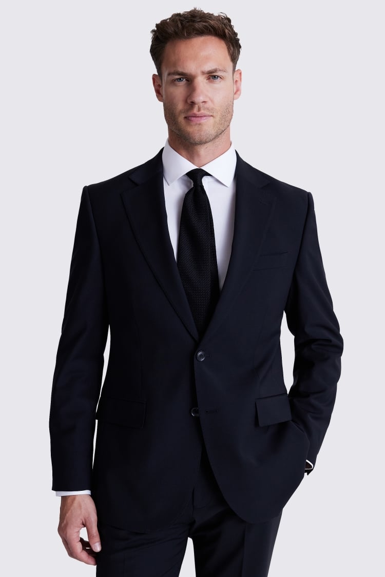 Regular Fit Black Performance Suit