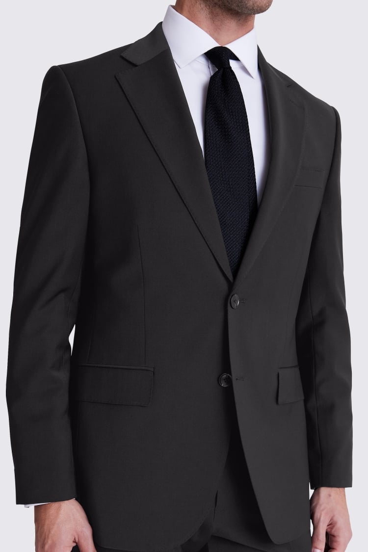 Regular Fit Black Performance Suit