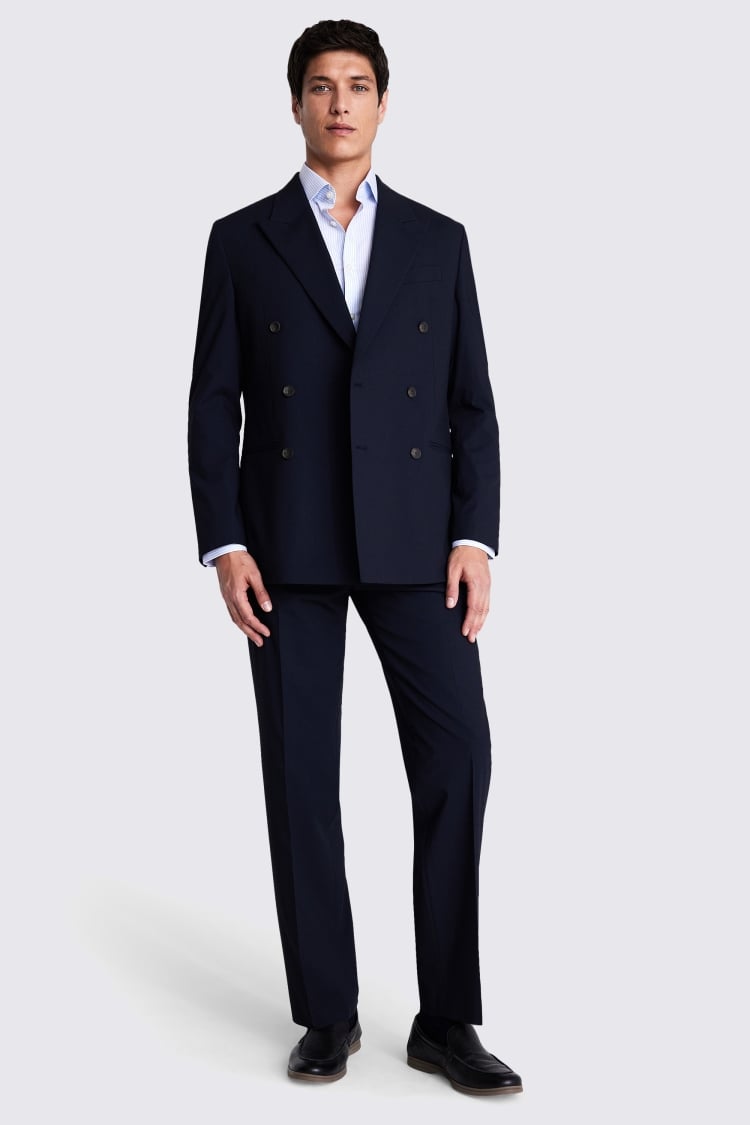 Relaxed Fit Navy Suit