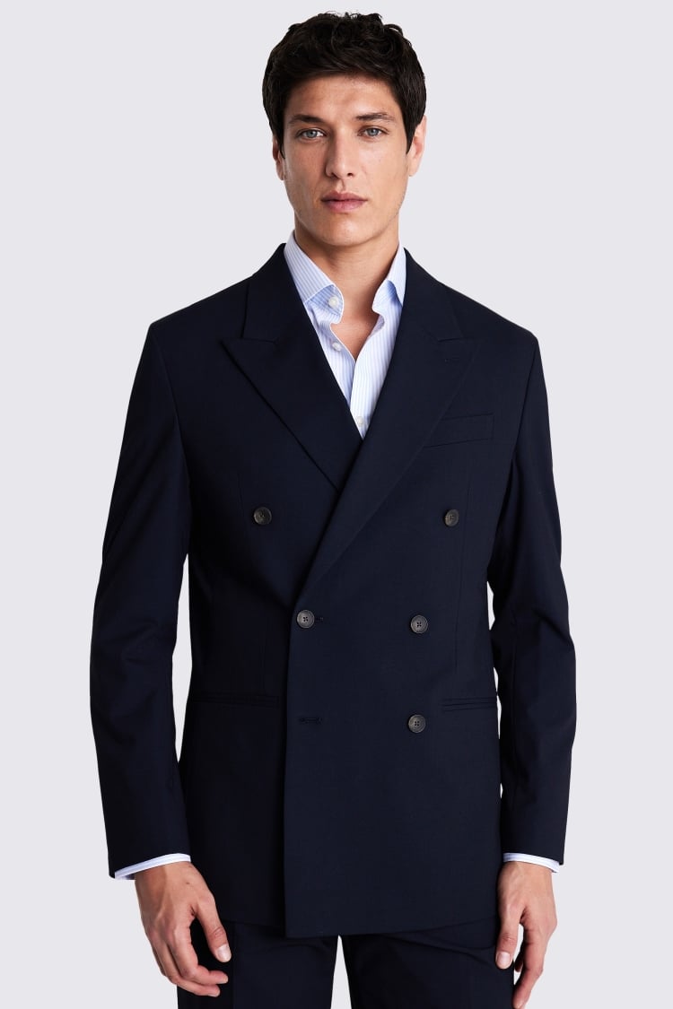 Relaxed Fit Navy Suit