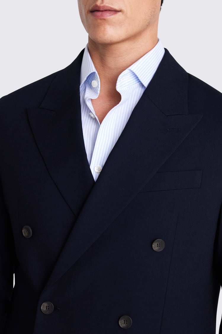 Relaxed Fit Navy Suit