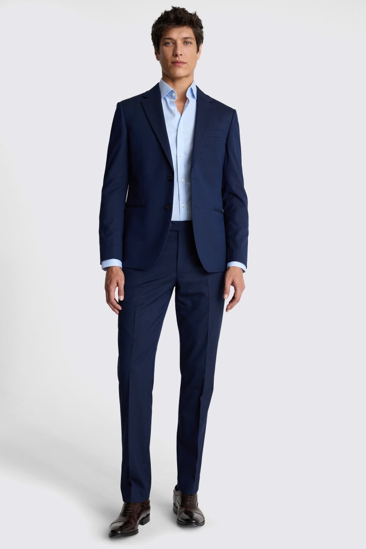 Slim Fit Navy Twill Suit