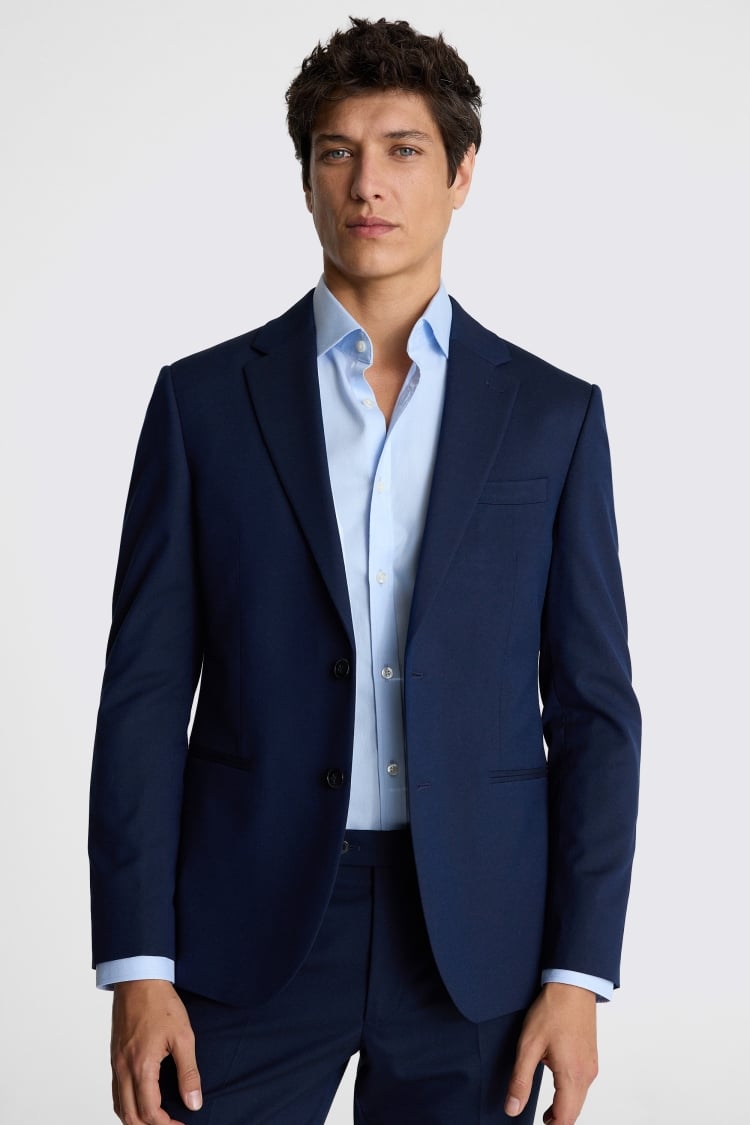 Slim Fit Navy Twill Suit