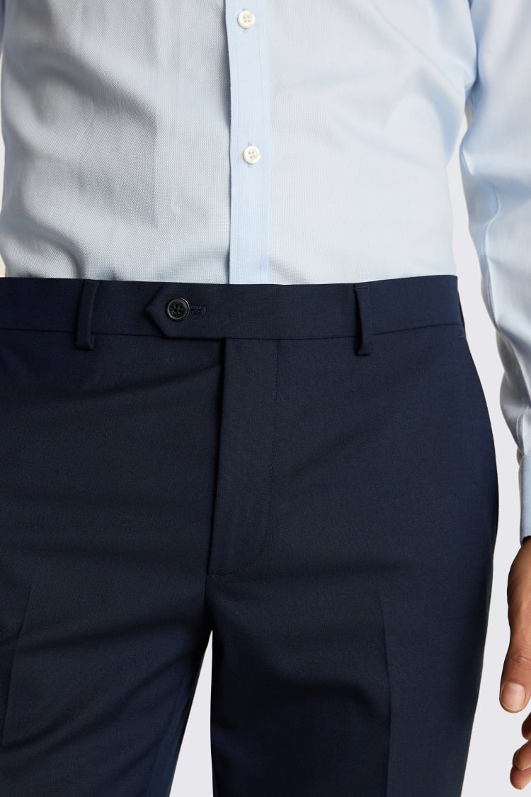 Slim Fit Navy Twill Pants