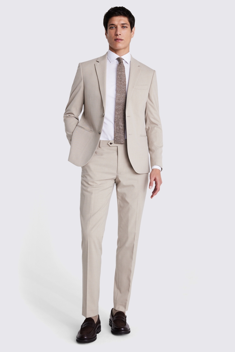 Slim Fit Taupe Suit