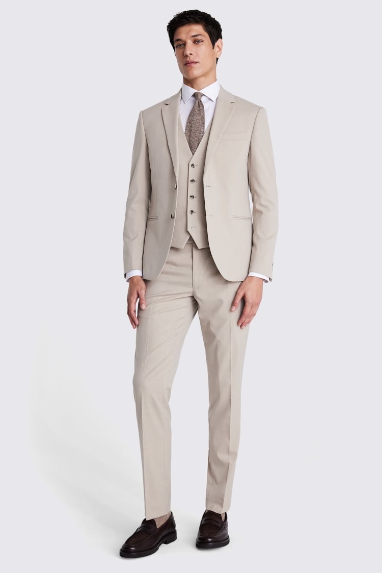 Slim Fit Taupe Suit