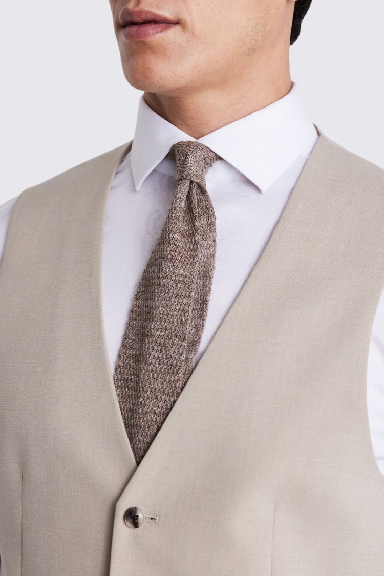 Slim Fit Taupe Waistcoat 