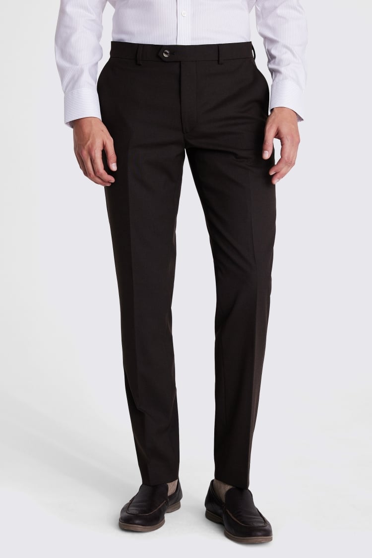 Slim Fit Brown Pants