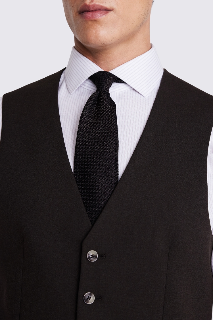 Slim Fit Brown Waistcoat 