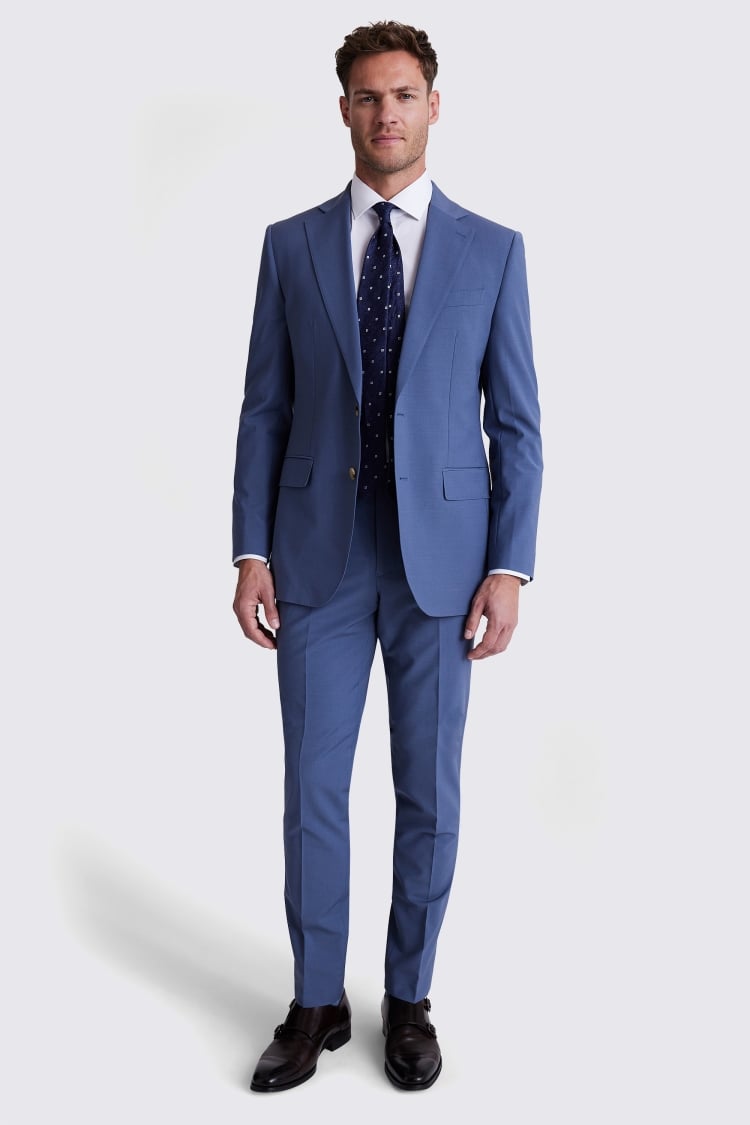 Tailored Fit Steel Blue Performance Suit