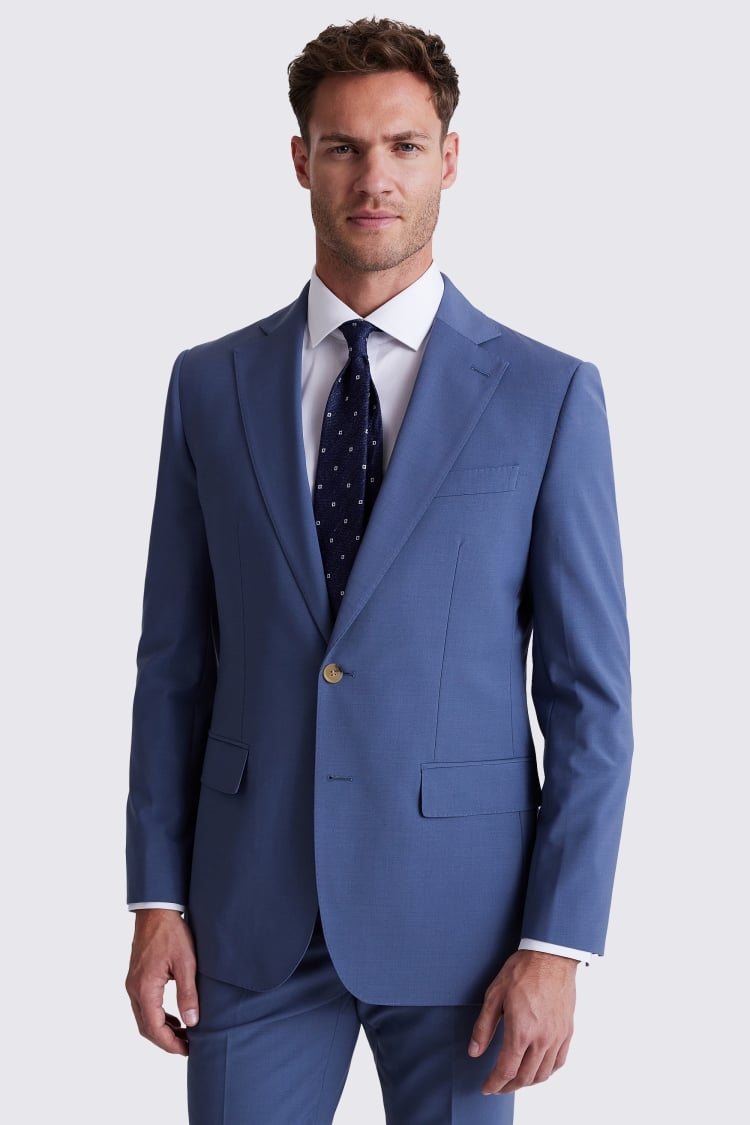 Tailored Fit Steel Blue Performance Suit Jacket