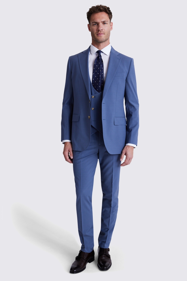 Tailored Fit Steel Blue Performance Suit