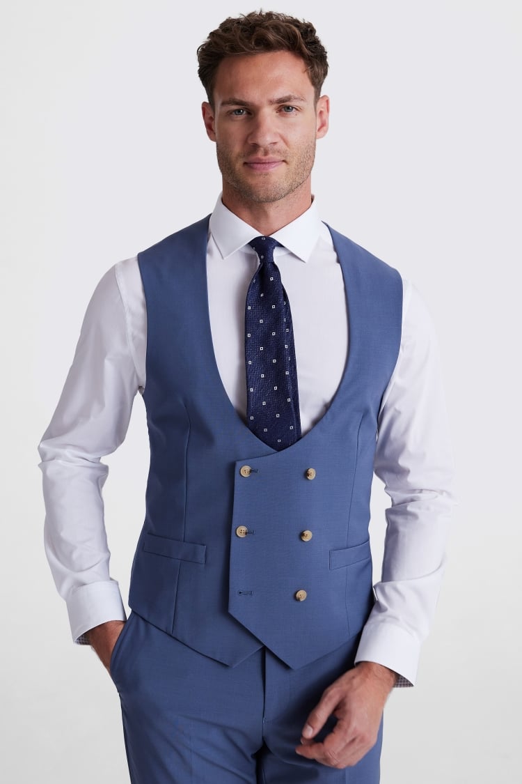 Tailored Fit Steel Blue Performance Suit