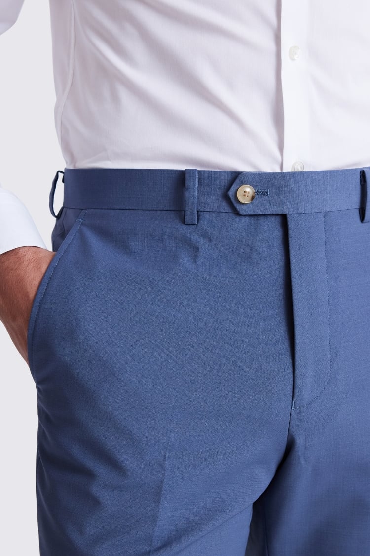 Tailored Fit Steel Blue Performance Trousers