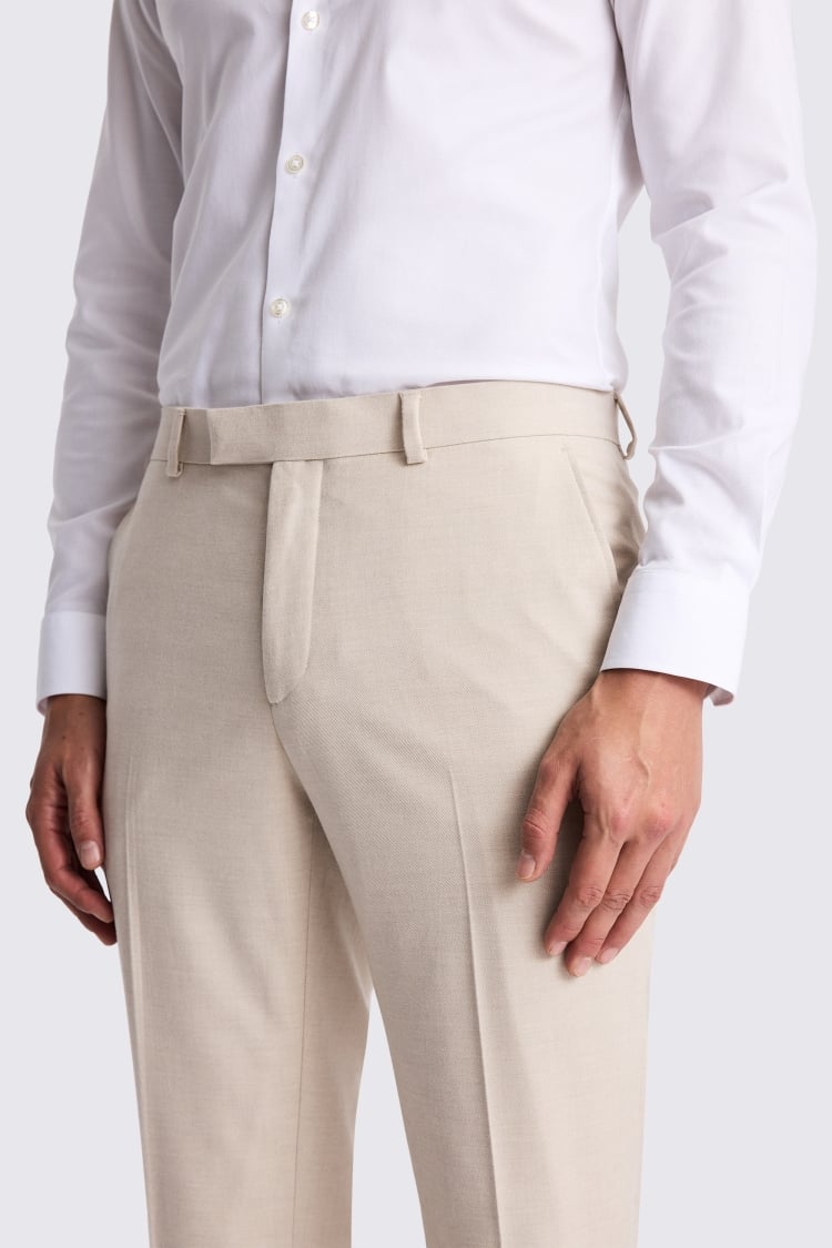 Slim Fit Light Camel Trousers