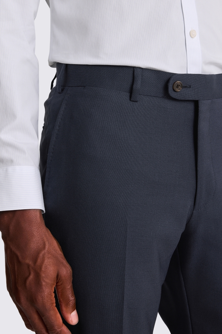 Italian Tailored Fit Navy Trousers