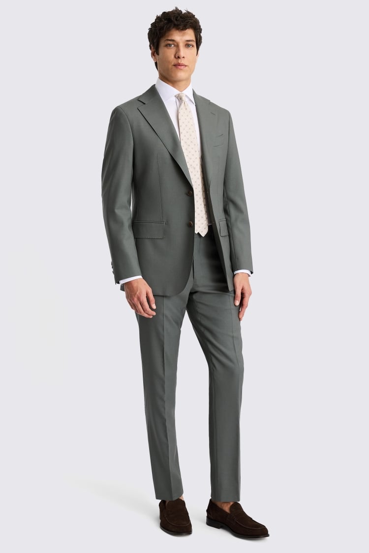 Italian Tailored Fit Khaki Suit