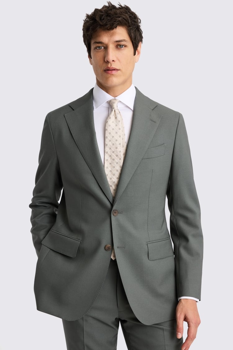 Italian Tailored Fit Khaki Jacket