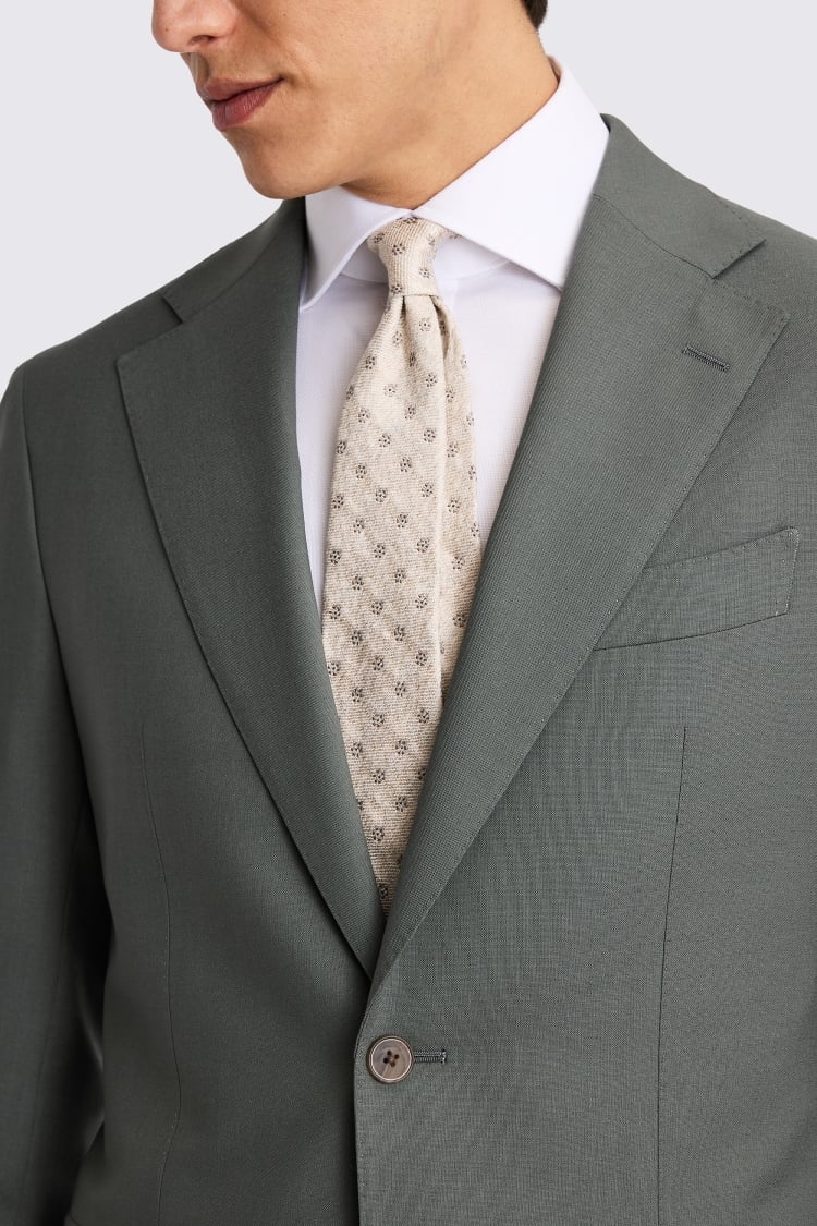 Italian Tailored Fit Khaki Suit