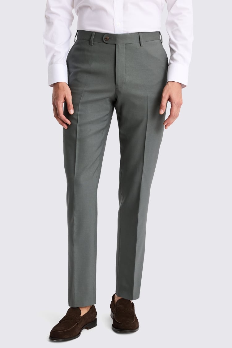 Italian Tailored Fit Khaki Trousers