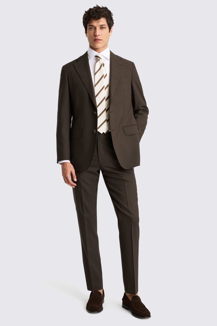 Italian Tailored Fit Brown Suit