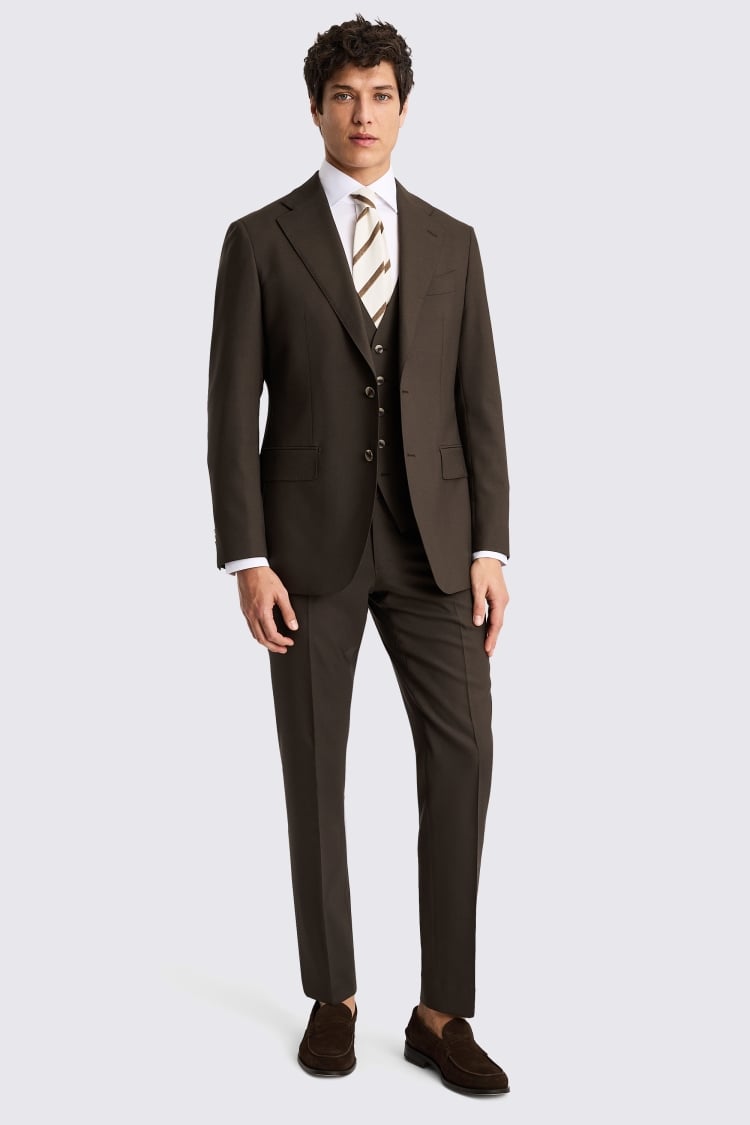 Italian Tailored Fit Brown Suit