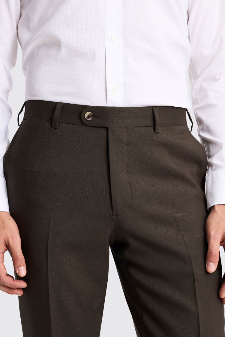 Italian Tailored Fit Brown Pants