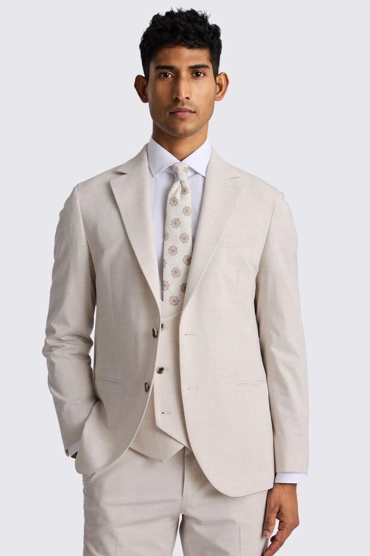 Tailored Fit Light Neutral Suit Jacket