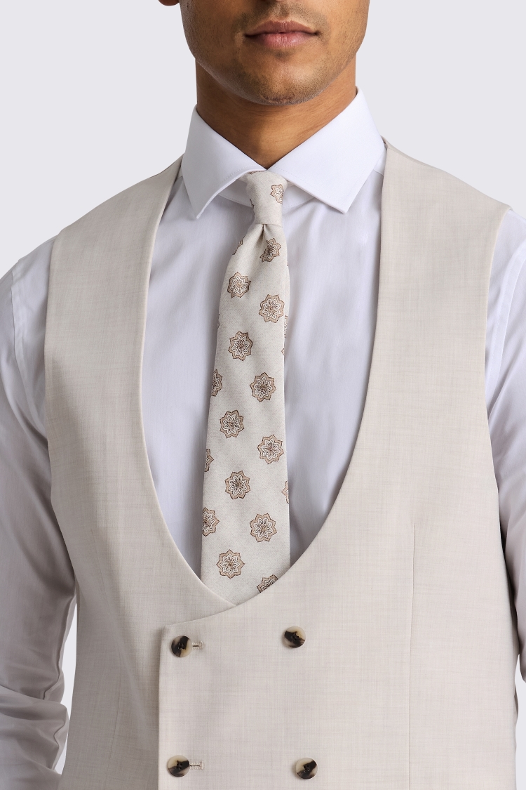 Tailored Fit Light Neutral Waistcoat