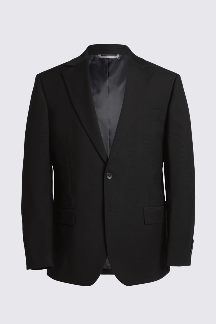 Regular Fit Black Stretch Suit