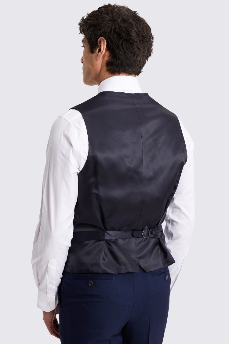 Italian Tailored Fit Bright Blue Waistcoat