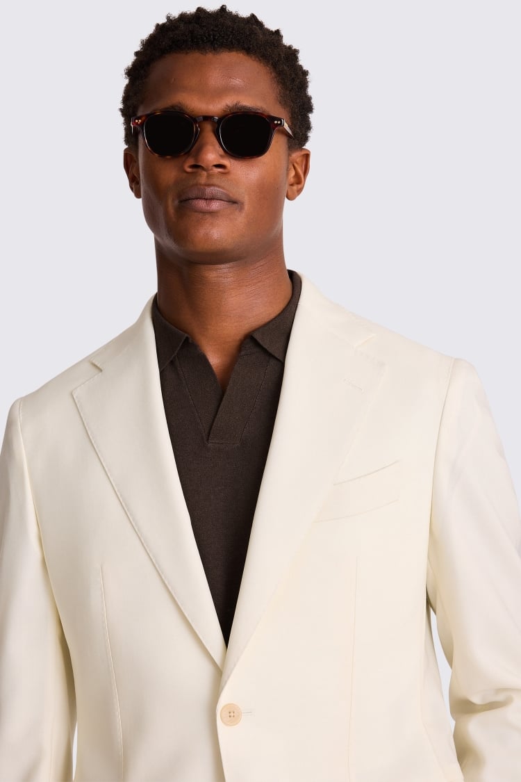 Italian Tailored Fit Off White Suit