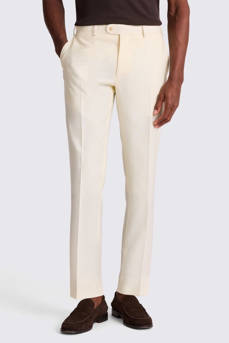 Italian Tailored Fit Off White Pants