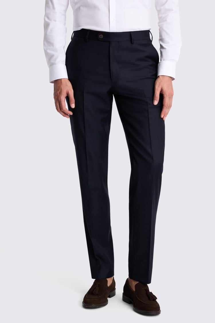 Italian Tailored Fit Navy Twill Suit