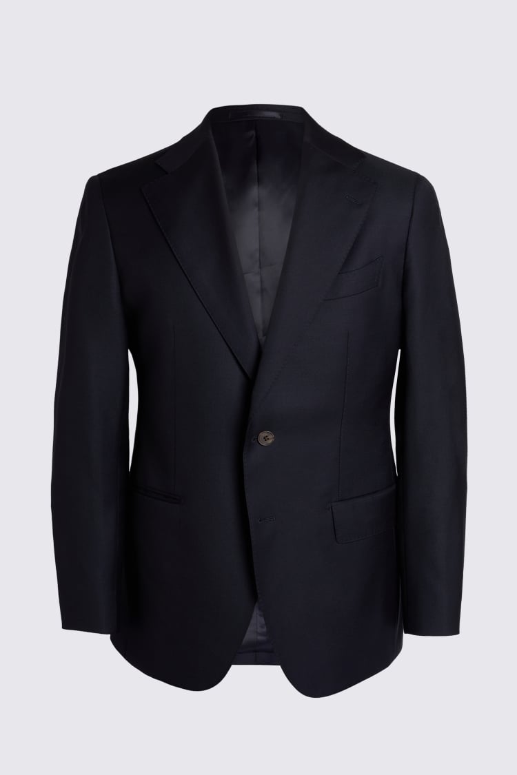 Italian Tailored Fit Navy Twill Suit