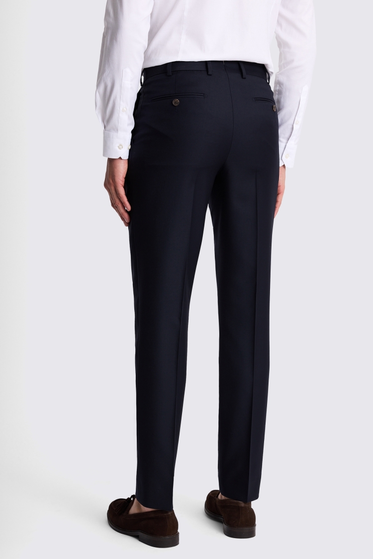 Tailored Fit Navy Twill Pants