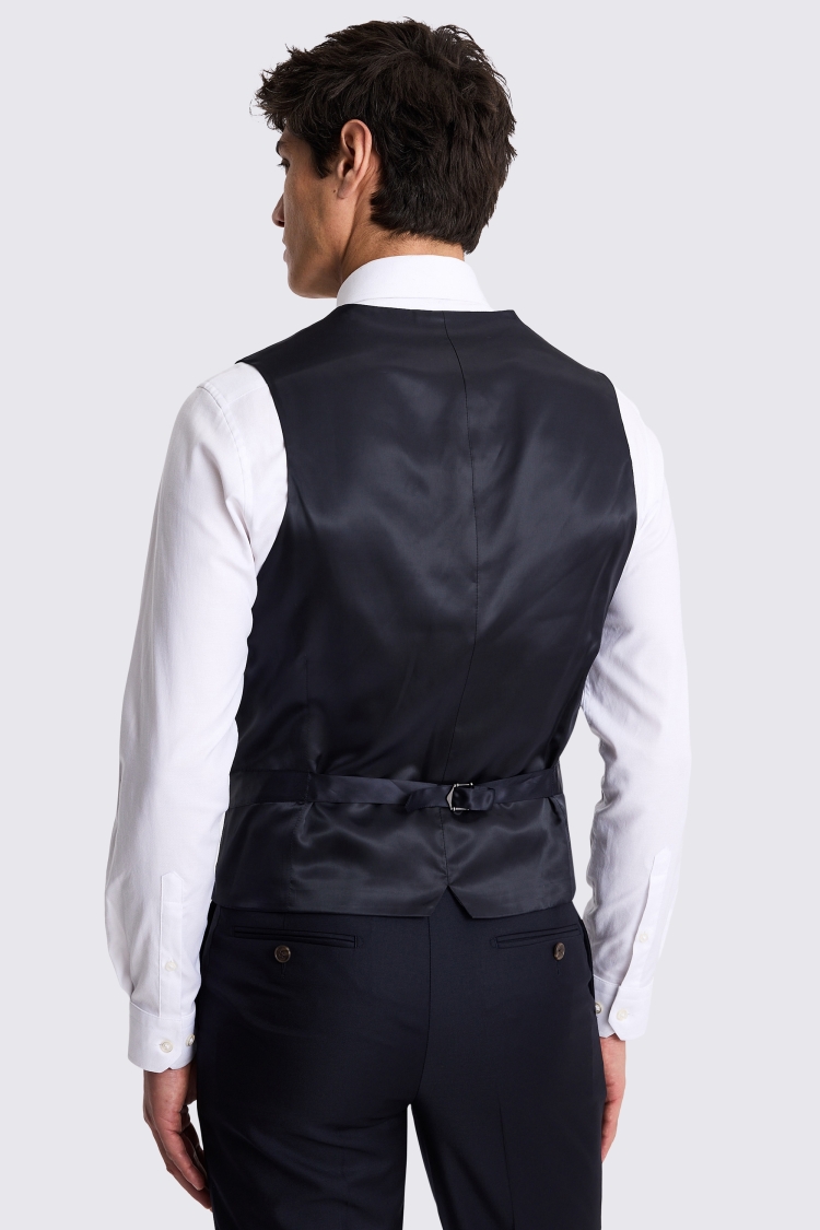 Tailored Fit Navy Twill Waistcoat